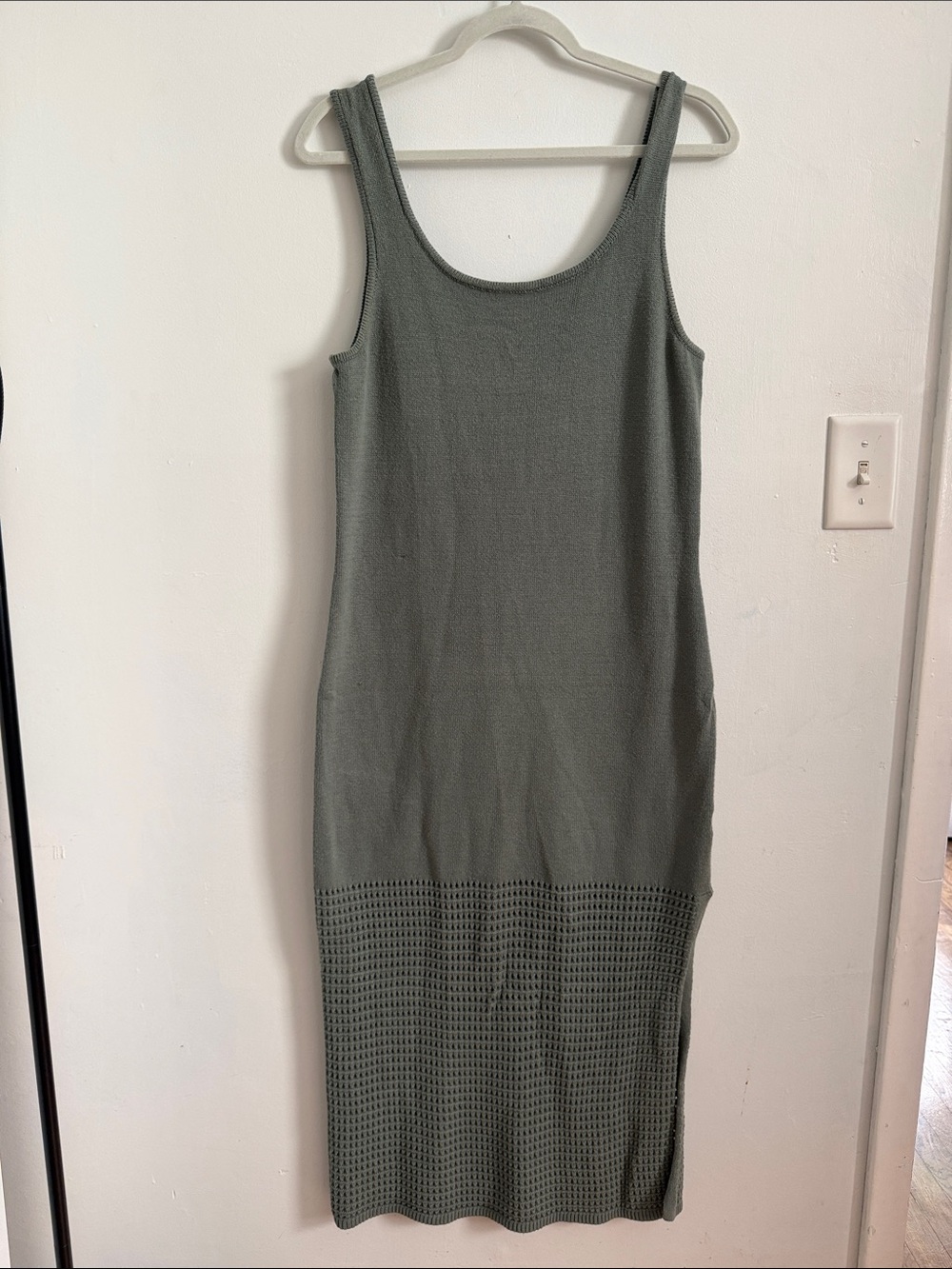 Universal Thread Olive Green Sleeveless Maxi Knit Dress